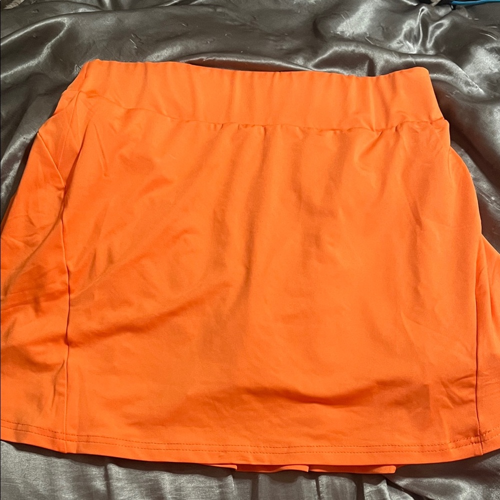 Bright Orange tennis skirt - size xl